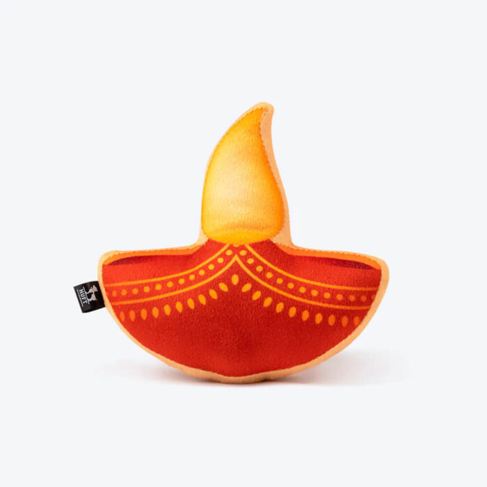 HUFT Diwali Diya Dog Toy - Yellow/Orange